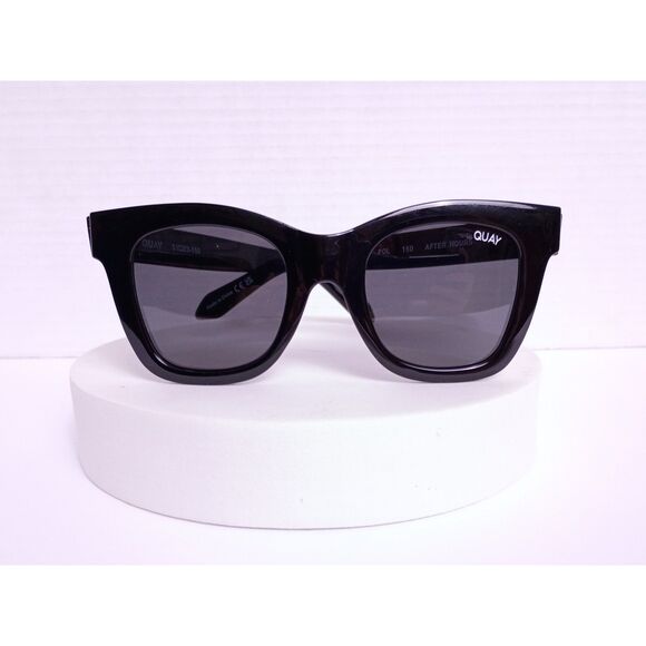QUAY 51-23-150 Matte Black Frame / Smoke Lens Polarized Square Sunglasses - Picture 1 of 15